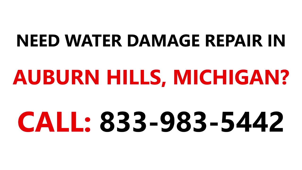 Water damage repair Auburn Hills, Michigan MI 