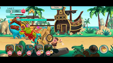 Dino Bash 2 Travel Through Time Island 22 Level 2