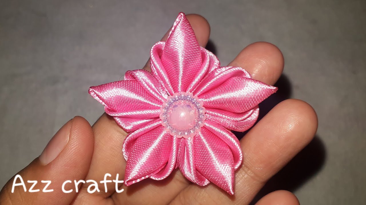 Diy cara membuat kerajinan bros dari pita satin - Azz97