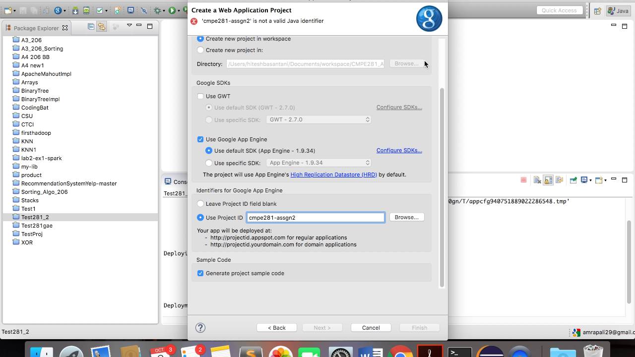 Deploying a Google App Engine(Cloud) application using Java - YouTube