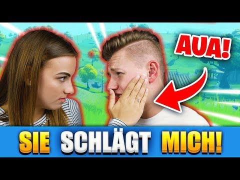 Meine FREUNDIN spielt das ERSTE MAL FORTNITE!! (1 KILL = 1 BACKPFEIFE)