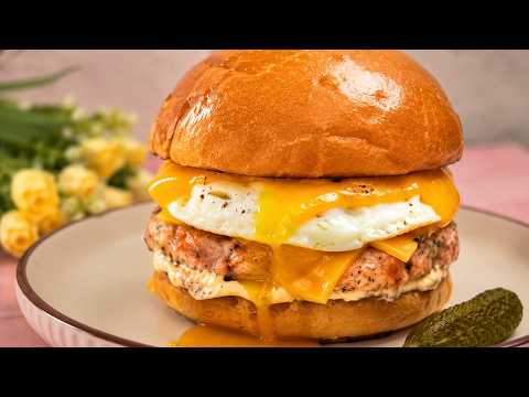 Just Mix It for Breakfast!| 🍔 Salmon Burger | Lachs-Burger