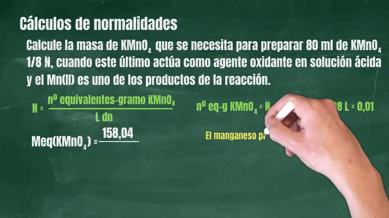 01.4.3 Equivalente. Normalidad. Permanganato de potasio YouTube 01.4.3 Equivalente. Normalidad. Permanganato de potasio YouTube
