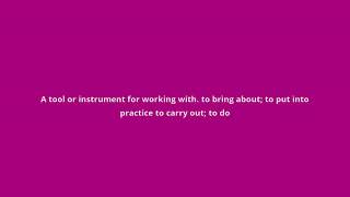 what is the meaning of implement