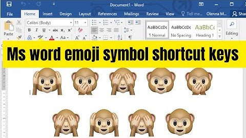Ms Word Monkey Emojis Symbol Shortcut Keys (हिन्दी)