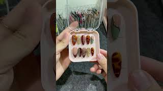 Golden Caramel with Marble Nails ✨#nails #nailart #asmr #asmrsound #packing #satisfying