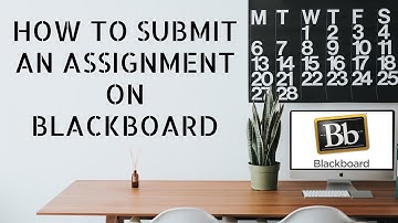 How to Submit an Assignment to Blackboard
