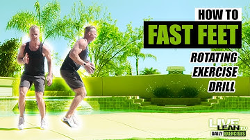 How To Do The ROTATING FAST FEET EXERCISE DRILL | Exercise Demonstration Video and Guide