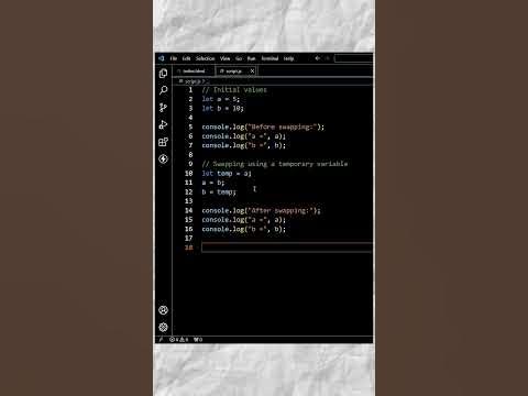 SWAP TWO VARIABLES IN JAVASCRIPT #coding #javascript - YouTube image.