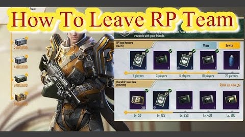 How to leave RP team in Pubg Mobile