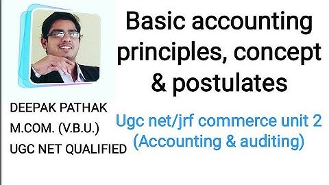 Basic accounting principles, concept & postulates