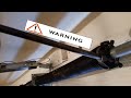 Warning what a garage door spring can do if mishandled