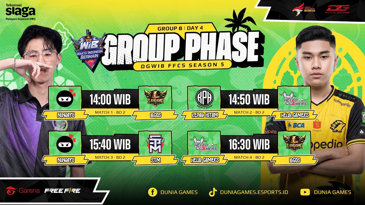 🔴 DGWIB FREE FIRE CLASH SQUAD S5 : GROUP PHASE DAY 4 (GROUP B)