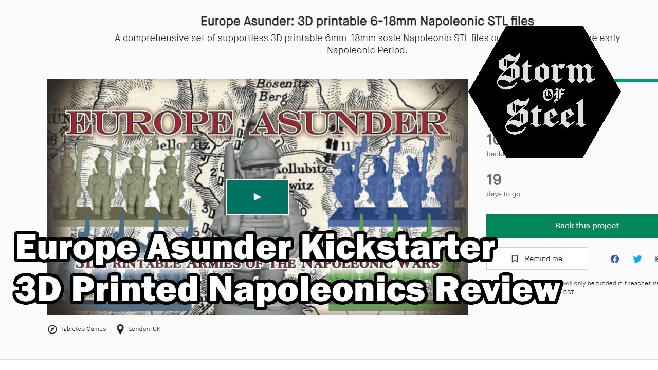 Europe Asunder Kickstarter 3D Printed Napoleonics Review | Storm of Steel  Wargaming - YouTube