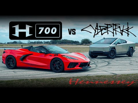 C8 Corvette vs CYBERTRUCK // Supercharged H700 Corvette Upgrade by Hennessey