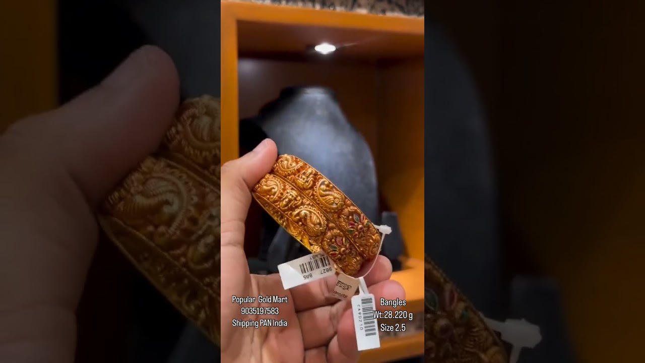 ✨Wow Amazing Design Antique gold Bangles only 28 grams 