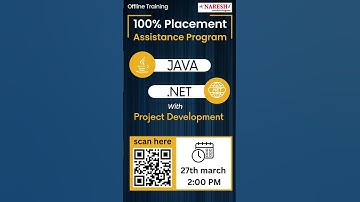 100% Placements Assistance Program Java & .Net | By Real Time Expert | NareshIT