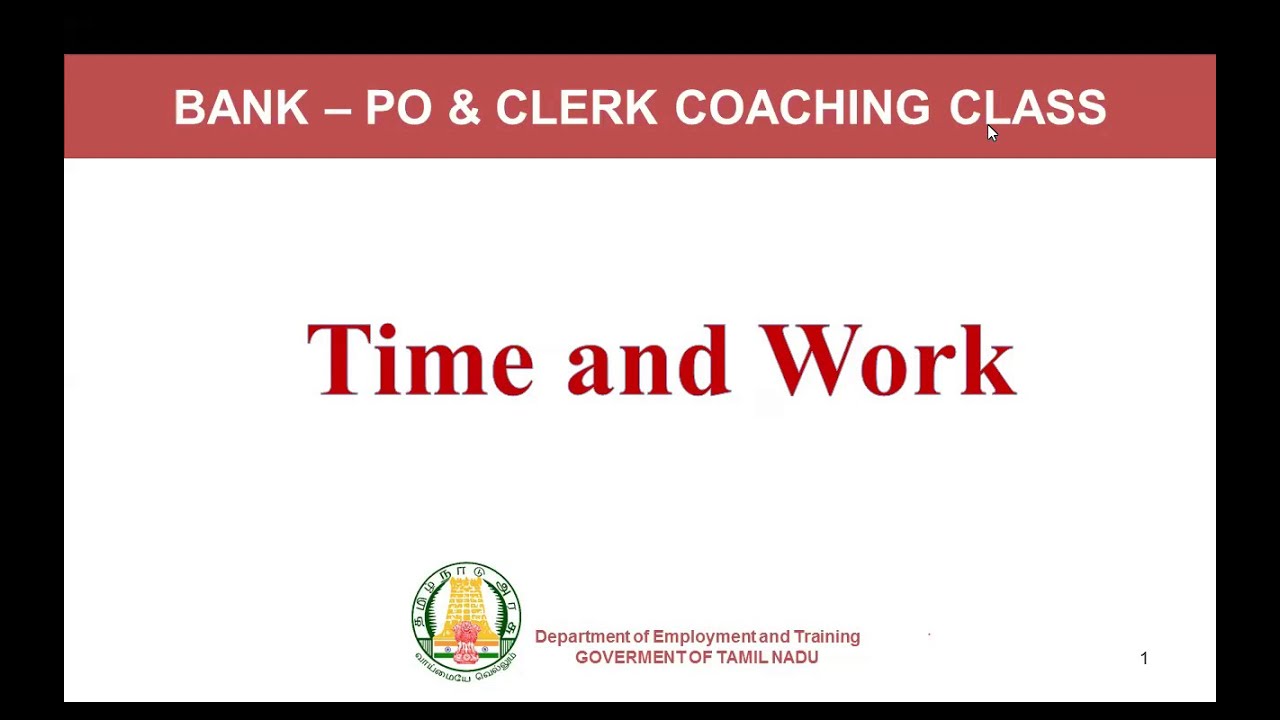 Bank Exams - Time and Work - YouTube