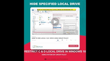 How to Hide Specific Drive On windows 10  Using Group Policy
