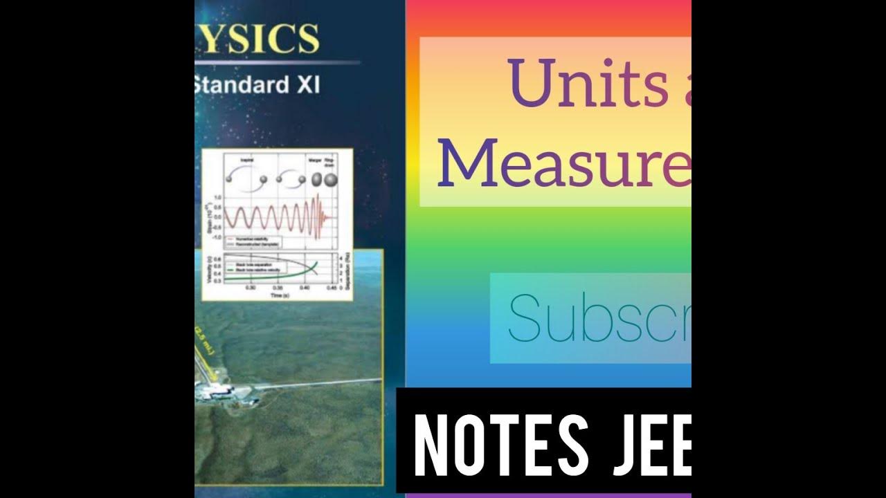 Units and measurement class 11 notes jee neet youtube