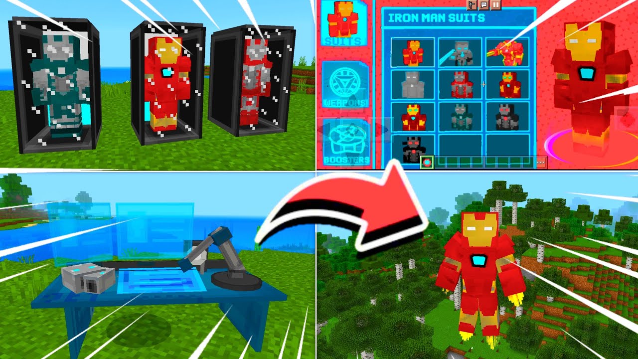 SAIU!!! ADDON/MOD DO HOMEM DE FERRO PARA MINECRAFT PE 1.19! (Minecraft ...