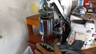 : Stitching rubber shoes using shoe stitching machine (READ DESCRIPTION)