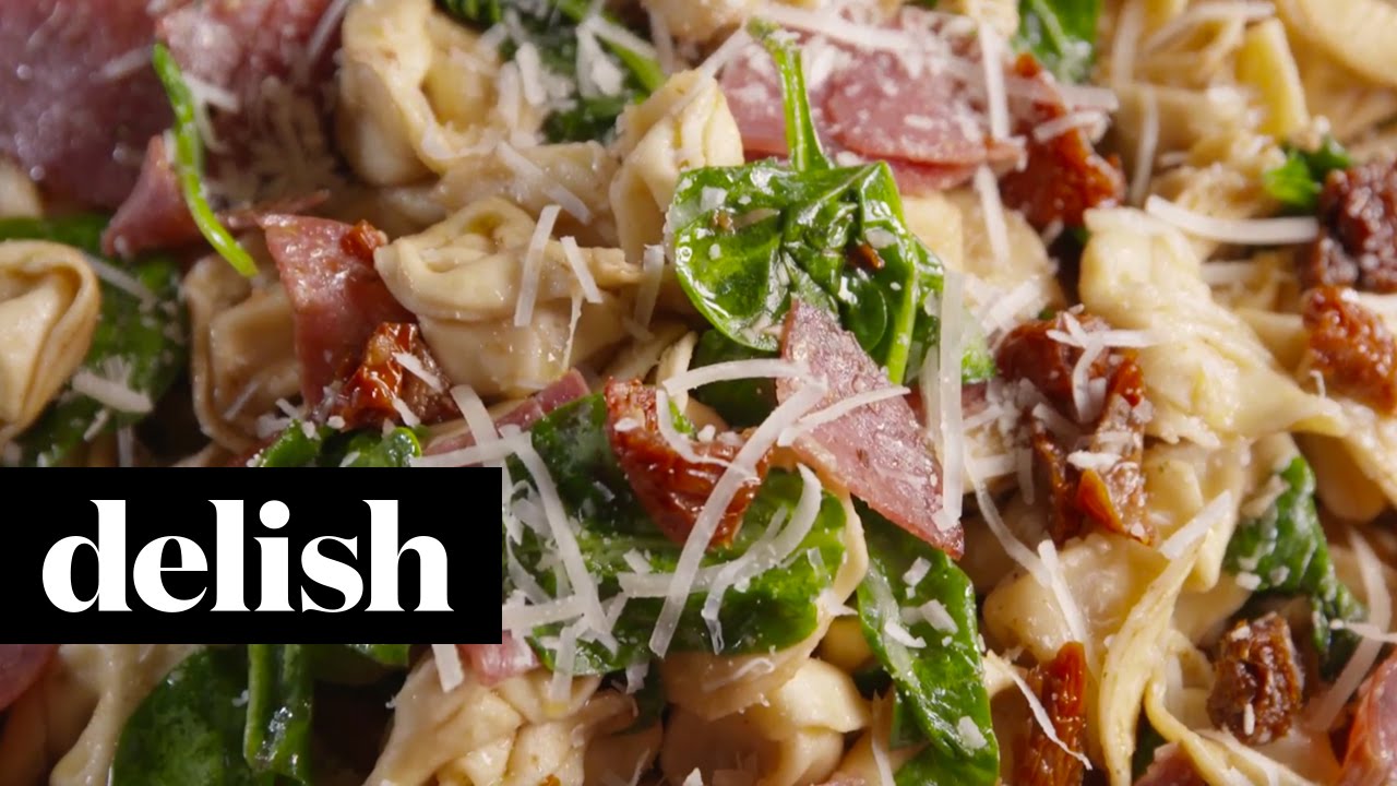 How To Make Tuscan Tortellini Salad Delish YouTube