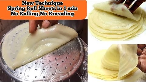 Easiest Homemade Spring Roll & Samosa Sheets In 1Min | New Technique No Rolling No Kneading