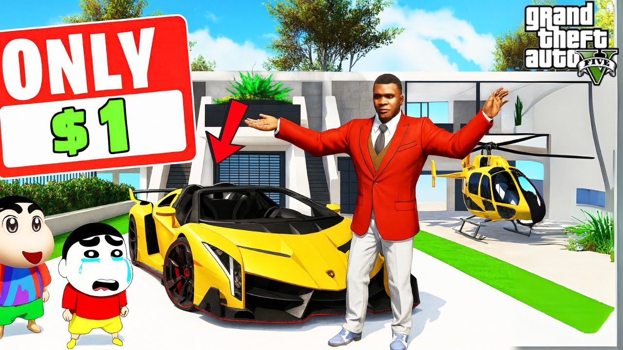 GTA 5: Franklin & Shinchan Buy Everything For Only $1! 😱💰 | GTA 5 Bangla Gameplay