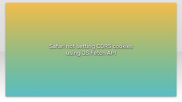 Safari not setting CORS cookies using JS Fetch API