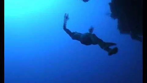 William Trubridge freedives THE ARCH at Blue Hole,...
