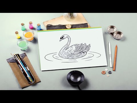 Kuğu Çizimi – Gerçekçi bir kuğu çizimi oluşturun