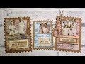 Faux Postage Stamp Library Style Pockets - Making Plain Papers Pretty