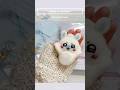 【羊毛フェルト】ニードルフェルトキットでおくるみモモンガ作ってみた【ちいかわ】#shorts