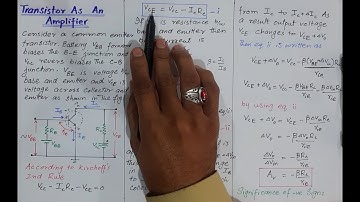 Physics XII Lecture 27 Transistor As An Amplifier