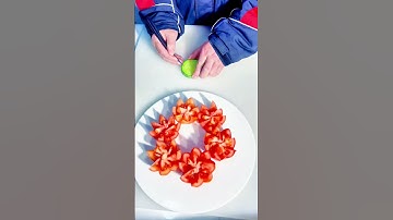 Simple plate decoration tutorial #Fruit and vegetable modeling #Arranging skills #