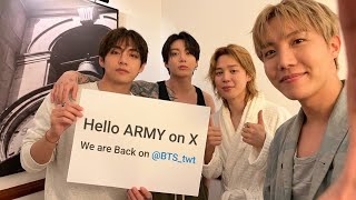 ⟭BTS⟬ Twitter Return – 'Long time no See' 💜 Taehyung & 🐰🐿🐥