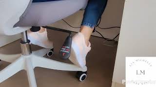 Asmr - Unaware Office Shoeplay With Socks And Pink Sneaker