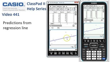 ClassPad Help 441 - Prediction From Regression Line