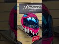 Icon motorcycle helmet manikrr pink motorhelmets shorts