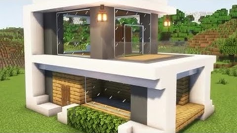 #43 Minecraft: How to Build a Modern House Tutorial (Easy to Follow) - Interior in Description
