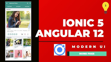 Ionic 5 Angular 12 Modern UI : Material Desing Home Page