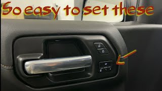 How to set memory seat / easy exit on 2019 2020 2021 GMC Sierra. May work on other GM/Chevy models.