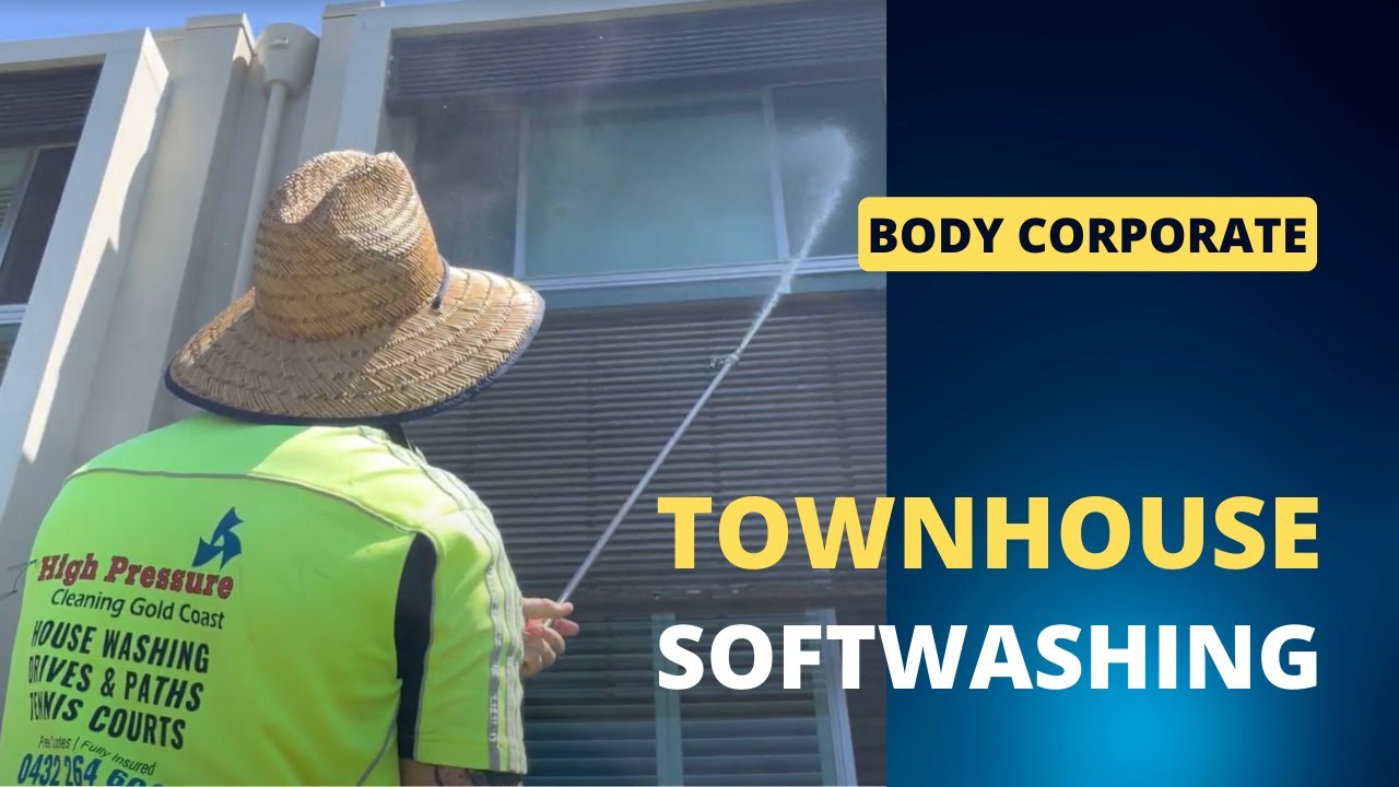 Townhouse Exterior Softwashing | High Pressure Cleaning Gold Coast 2023