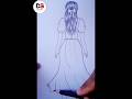 Easy girl drawing #drawing #shorts