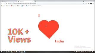How to make blinking heart 💓 using html & css | blinking heart | heart using html & CSS| #heart