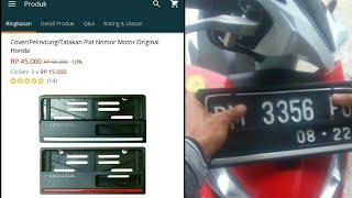 Unboxing Cover Plat Nomor Motor Honda Di Kota Saya Carinya Susah Akhirnya Dapat Di Toko Online Youtube