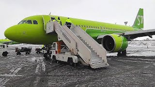 Перелёт Владивосток-Новосибирск. Airbus A320neo S7. Предрассветный рейс.