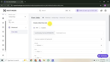 How to Set Up Cron Job on Hostinger