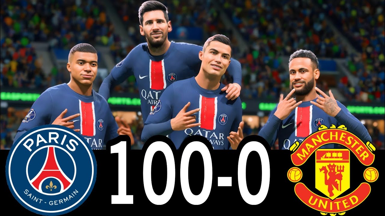FC 24 -MESSI RONALDO NEYMAR & MBAPPE | ALL STARS |  AL NASSR 100-0 MANCHESTER UNITED
